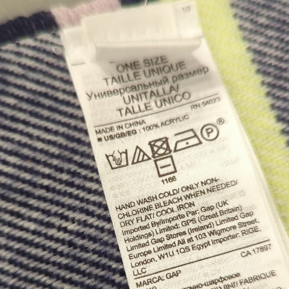 Gap Scarf Striped Multicolor 100% Acrylic - Picture 3 of 6